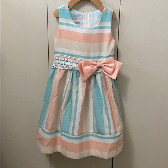 Bonnie Jean Pastel Striped Dress - Picture 1 of 7